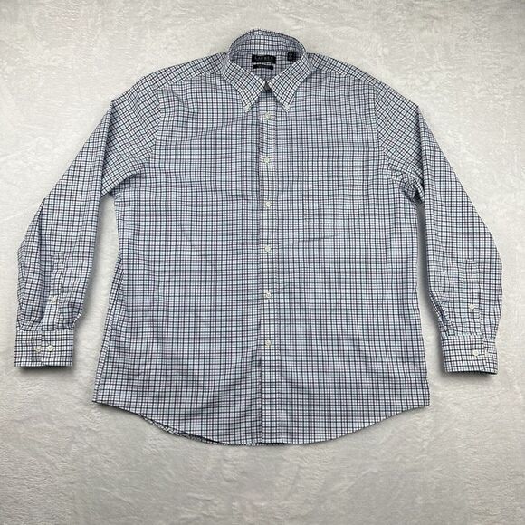 Lauren‎ Ralph Lauren Shirt Mens XL 17 1/2 34/35 Black Label Stretch Regular Fit - Picture 1 of 9